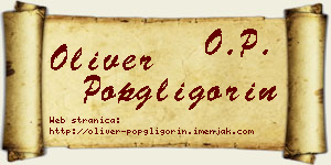 Oliver Popgligorin vizit kartica